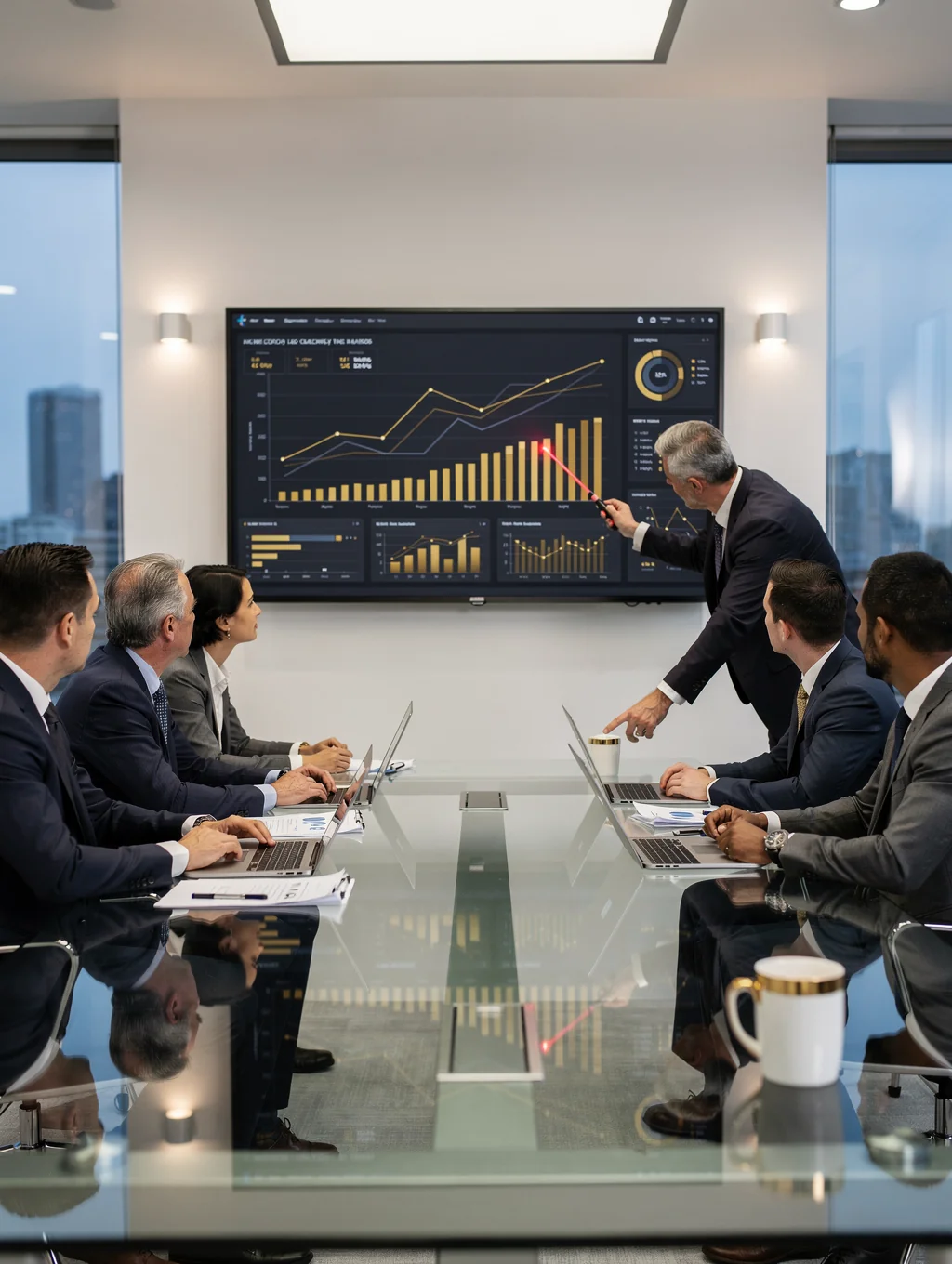 Professional business partnership meeting